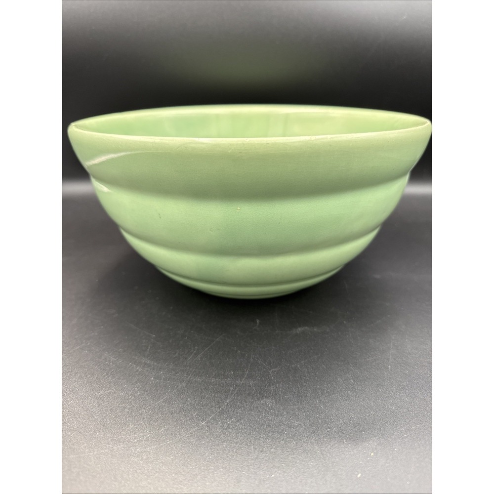 Vintage BAUER Beehive/Ringware #12 Mixing Bowl JADE GREEN‎ 9½"x 4½" CRACK
